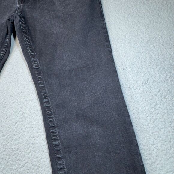 True Religion Jeans Men 36x33 Black Rocco Relaxed Skinny Stretch Faded Flap - Picture 6 of 16